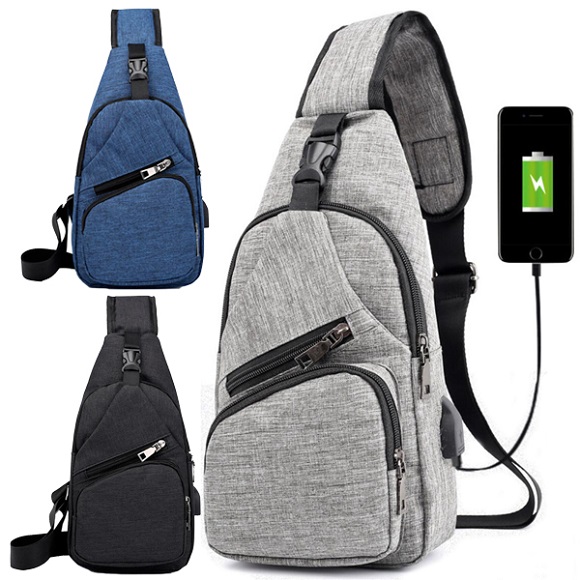 Shoulder Crossbody Bag W/USB Charging Port